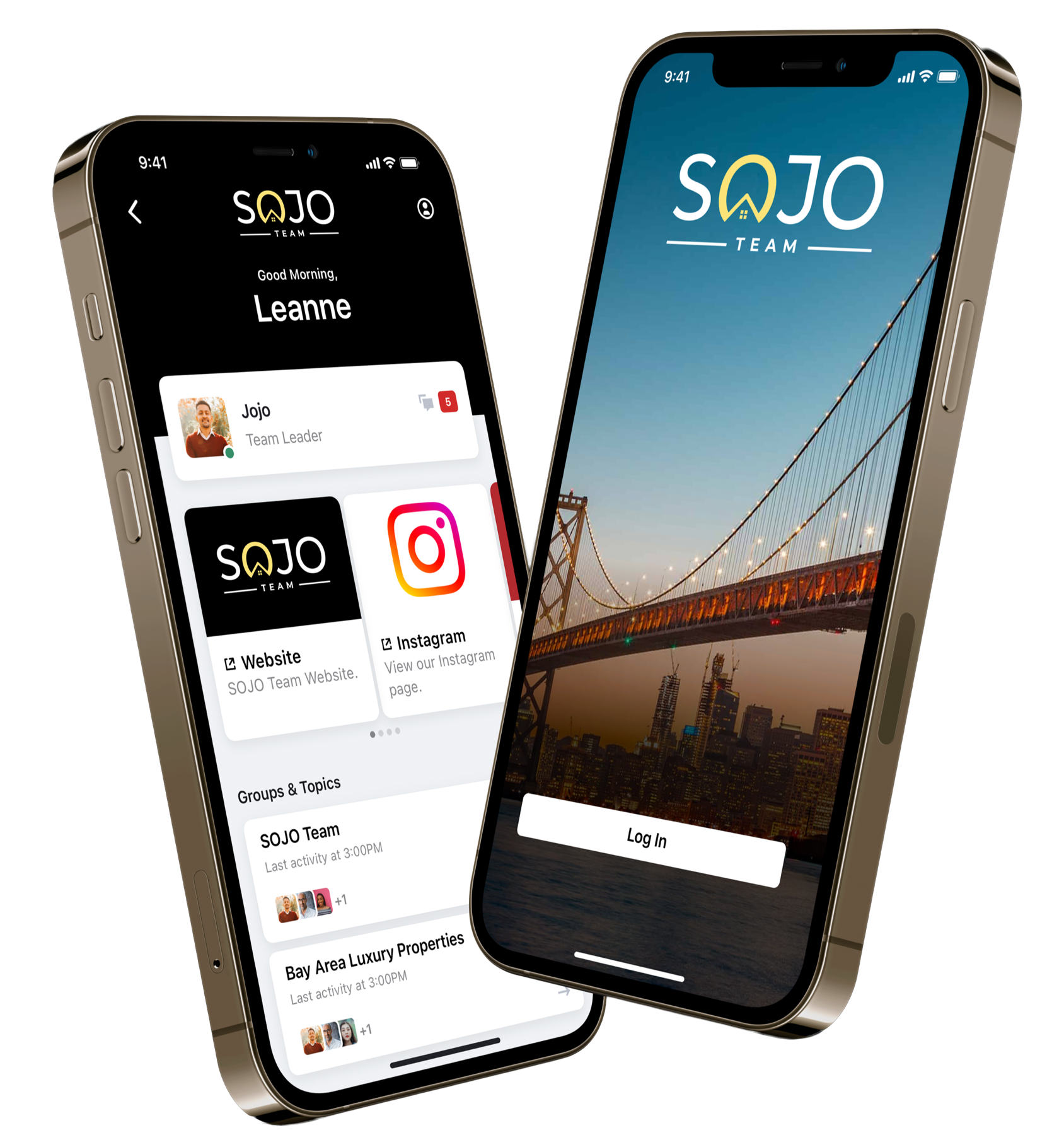 SOJO Portal mobile app preview